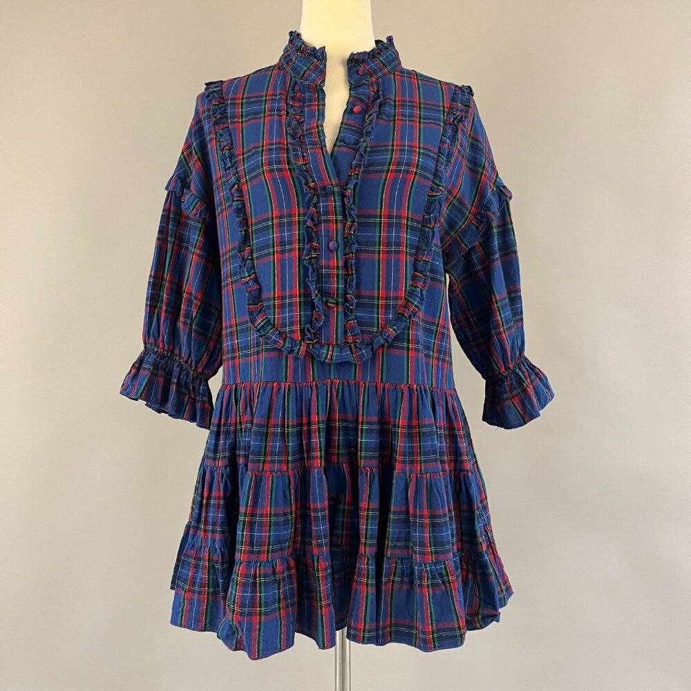 Elf Sack Women's Plaid Short Dress Size M
